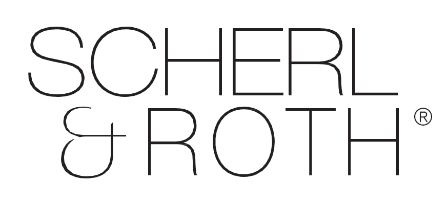 Scherl and Roth Black on White logo